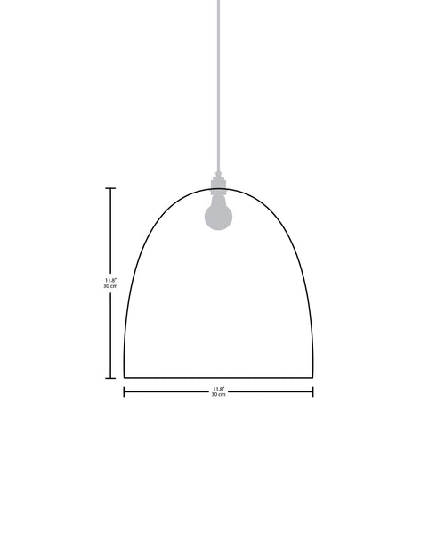 Technical specifications for the Belle modern handmade copper pendant light