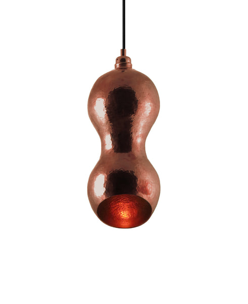 Beautiful modern hand made cacahuate copper pendant lighting in polished copper