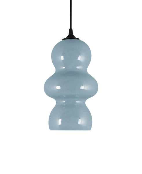 curvesome modern ceramic pendant lamp in subtle river blue