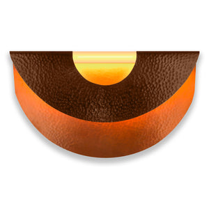 Copper lamp with color on outside 
