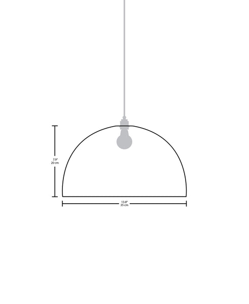Technical specifications for the Horizon modern handmade copper pendant light