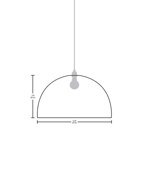 Technical specifications for the Horizon modern handmade copper pendant light