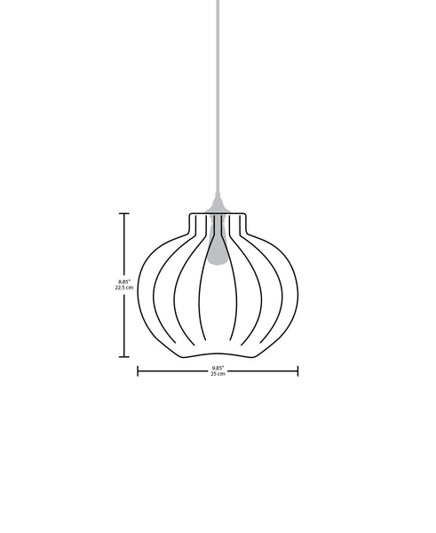 Technical specifications for the Tamala modern handblown glass pendant light