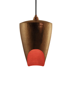 Beautiful modern hand made copper pendant lighting in polished copper