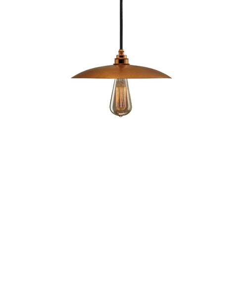 Besautiful Modern hand made smal cureved copper pendant lighting in a polished copper finish.