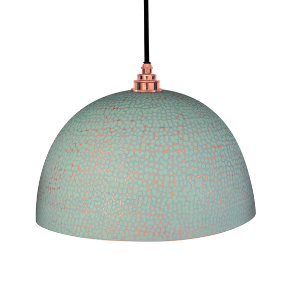 PASTEL GREEN COPPER LAMP