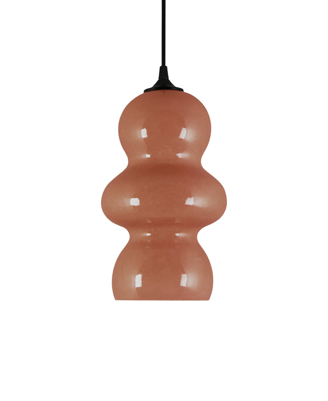 curvesome modern ceramic pendant lamp in cheeful warm chocolate brown