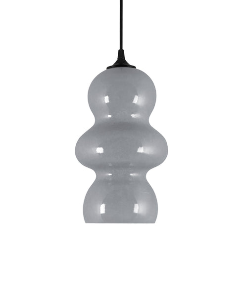 curvesome modern ceramic pendant lamp in seductice smoke gray