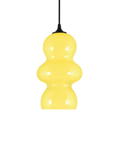 curvesome modern ceramic pendant lamp in cheeful warm yellow