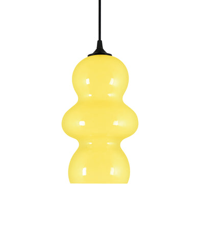 curvesome modern ceramic pendant lamp in cheeful warm yellow